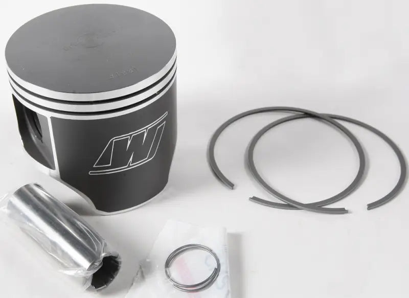 Dark grey 2450M09030 piston with white rings and logo for Piston M09030 A/C ’07 09 S/M