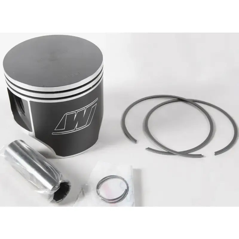 Dark grey 2450M09030 piston with white rings and logo for Piston M09030 A/C ’07 09 S/M