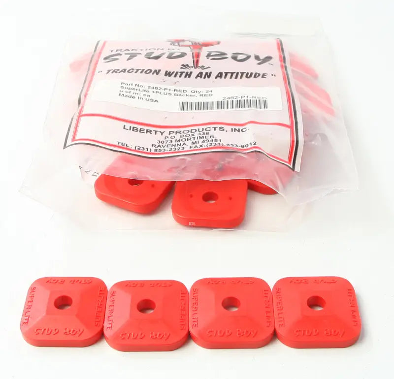 2462-P1-RED Super Lite Plus Backers Red 24/Pk - Single
