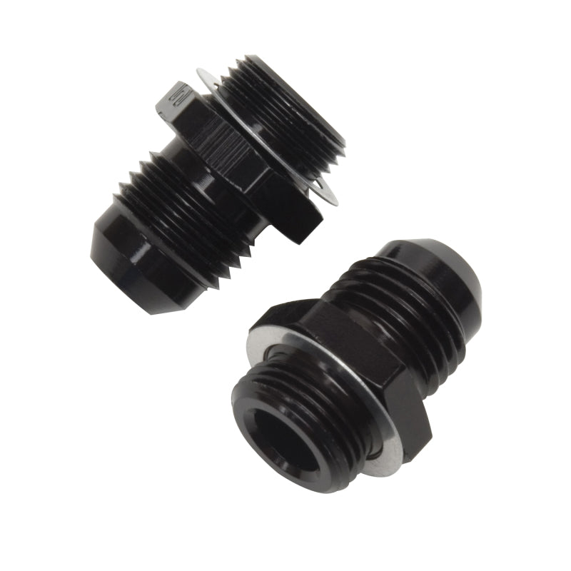 Russell 640203 Russell Performance -6 AN Carb Adapter Fittings (2 pcs.) Black - 640203