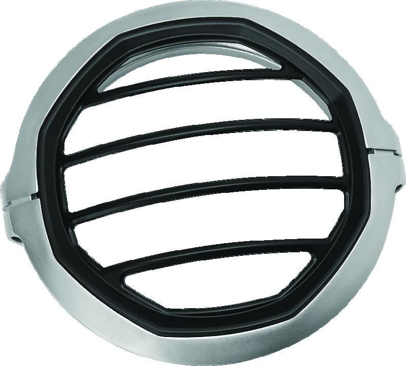 Kuryakyn 6687 Kuryakyn Dillinger Headlight Trim 5-3/4 Sil - 6687