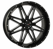 24S3-7255 System 3 St7 Wheel 24X9 5+4 (0Mm) 5/4.5 Gloss Black Milled - RV and Auto Parts