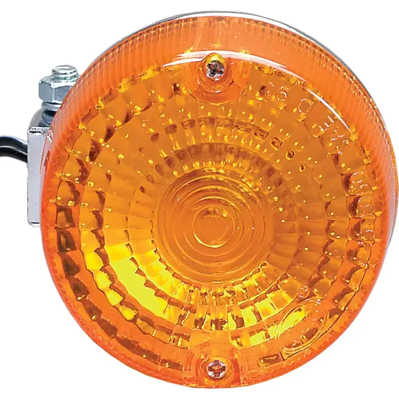Round amber motorcycle turn signal for K&S 25-1056 turn signal assembly replacement