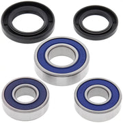 Set of three double-sealed ball bearings and two oil seals for wheel bearing seal kit