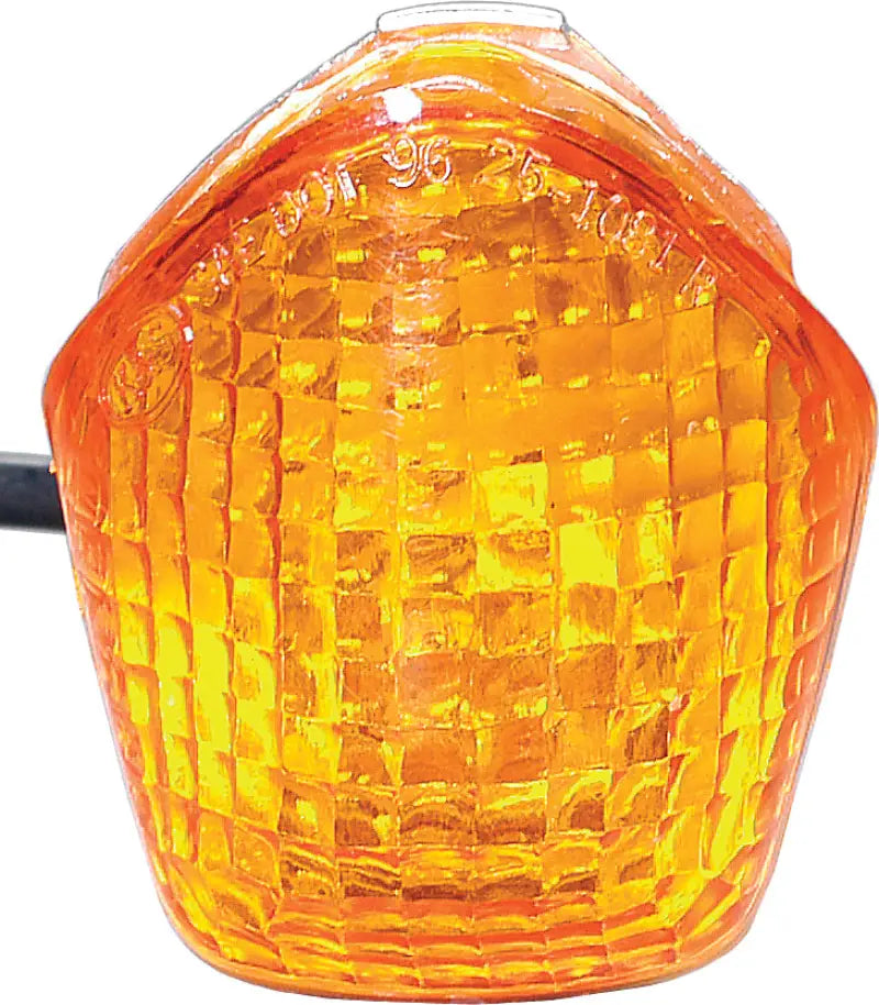 Orange textured plastic turn signal lens for 25-1082 Turn Signal Front Left K&S