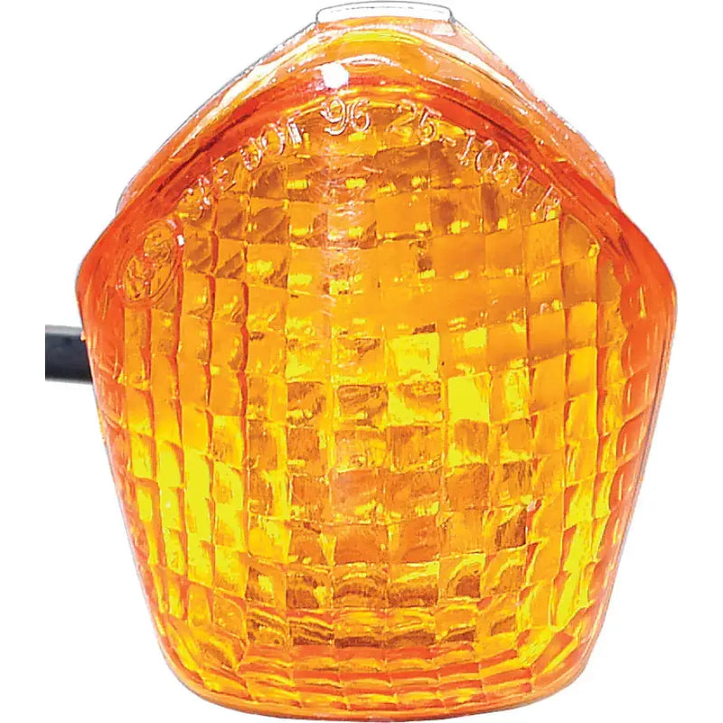 Orange textured plastic turn signal lens for 25-1082 Turn Signal Front Left K&S