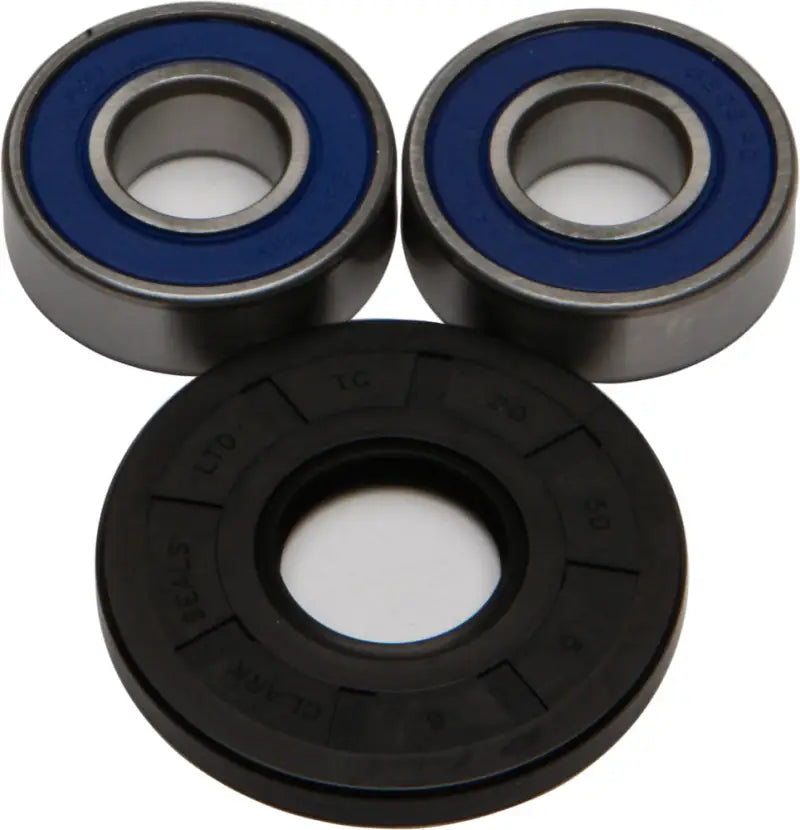 Two sealed ball bearings and a rubber seal for the 25-1119 wheel bearing seal kit