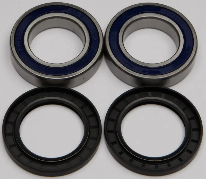 Blue-sealed wheel bearings and black rubber oil seals in the 25-1131 wheel bearing seal kit