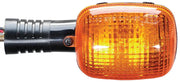 Amber illuminated turn signal assembly for K&S 25-1143 rear right motorcycle turn signal