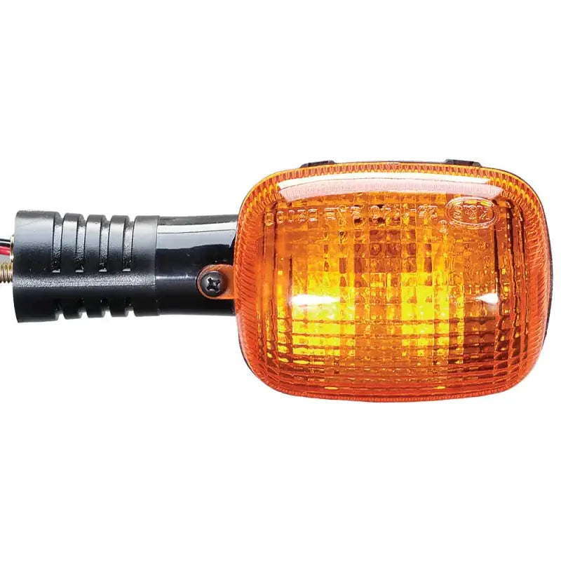 Amber illuminated turn signal assembly for K&S 25-1143 rear right motorcycle turn signal