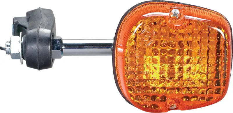 Orange rectangular turn signal assembly for K&S 25-1171 front right motorcycle turn signal
