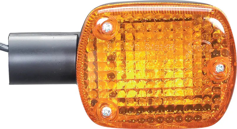 Orange rectangular turn signal assembly with black base for K&S 25-1216 Turn Signal Rear