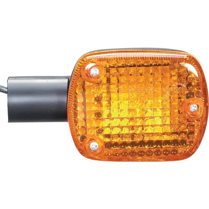 Orange rectangular turn signal assembly with black base for K&S 25-1216 Turn Signal Rear