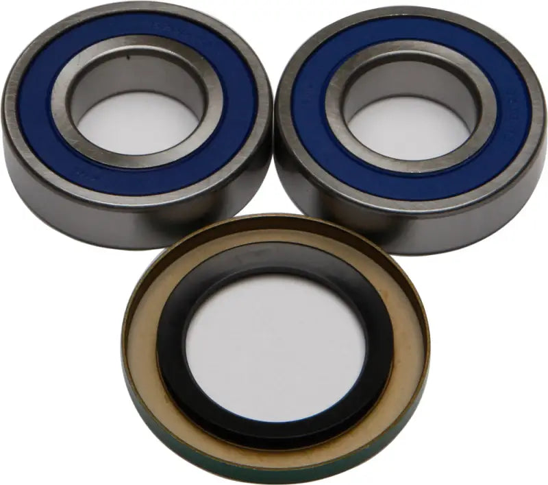 Three circular wheel bearings in a 25-1518 Wheel Bearing Kit for smooth rides