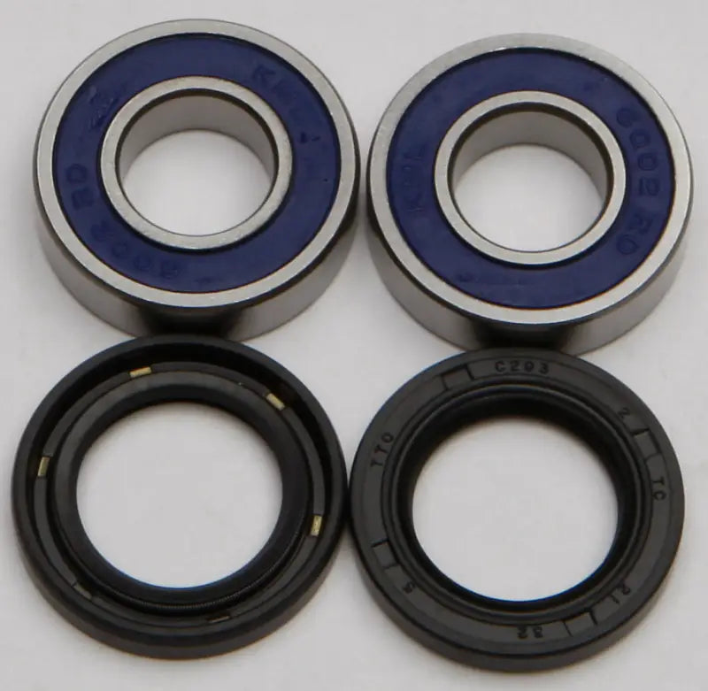 Two bearings and two seals from the 25-1539 Front Wheel Bearing Kit
