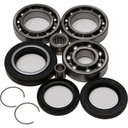 Rear differential bearing and seal kit with bearings, seals, and retaining rings