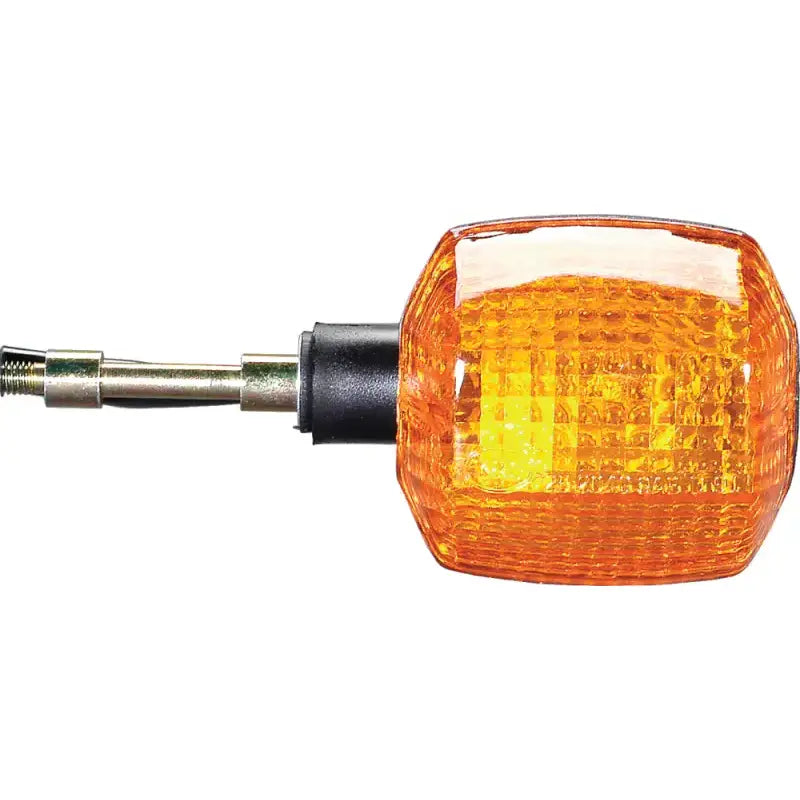 Orange motorcycle turn signal with textured lens from K&S for front turn signal assembly