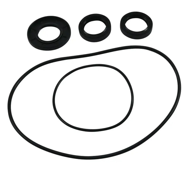 Assortment of black rubber O-rings and oil seals from 25-2053-5 Front Differential Seal Kit