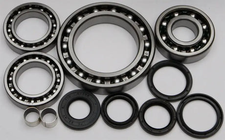 Front differential bearing and seal kit including bearings, seals, and pinion repair sleeve for Honda, perfect for comprehensive differential repair.