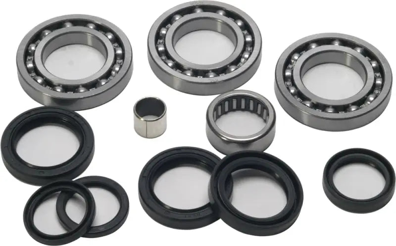 Assorted bearings and seals from 25-2065 front differential bearing and seal kit for vehicle’s differential