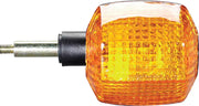 Amber motorcycle turn signal with threaded bolt for 25-2085 turn signal assembly K&S