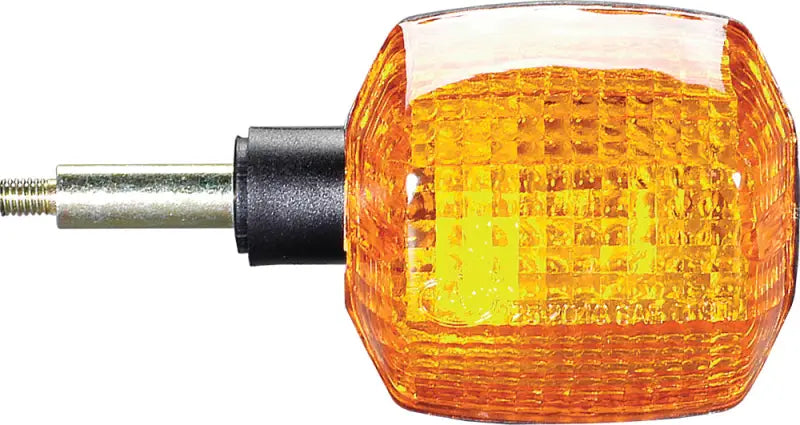 Amber motorcycle turn signal with threaded bolt for 25-2085 turn signal assembly K&S