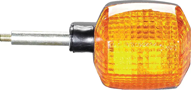 Amber motorcycle turn signal with threaded stud for K&S 25-2086 turn signal assembly