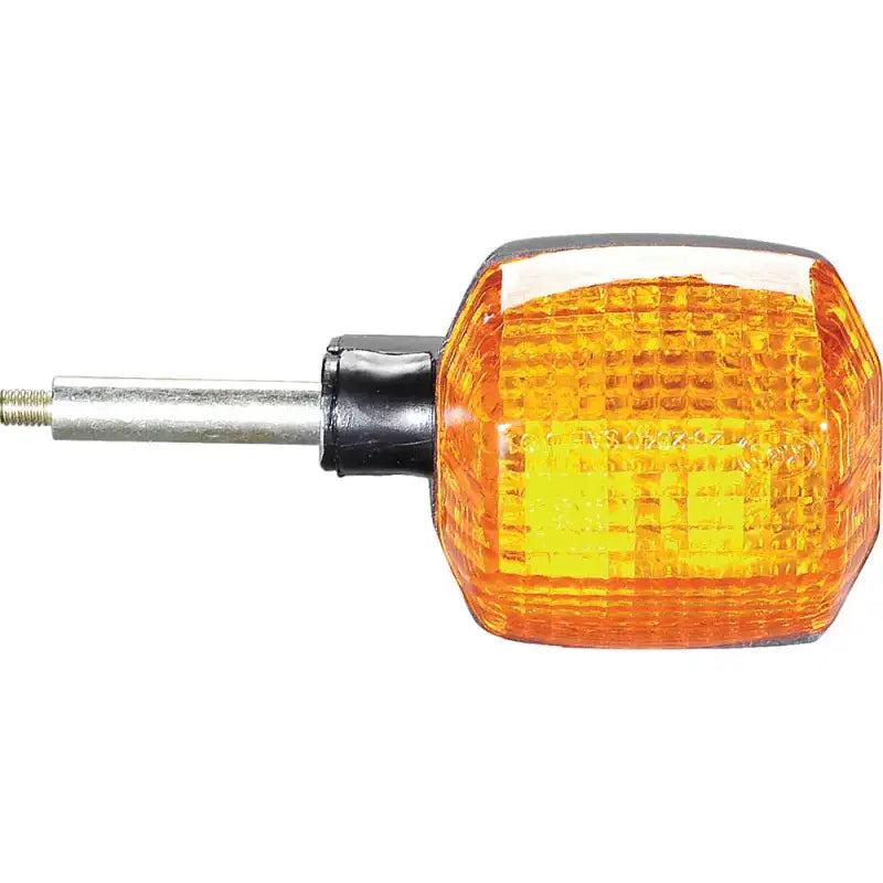 Amber motorcycle turn signal with threaded stud for K&S 25-2086 turn signal assembly