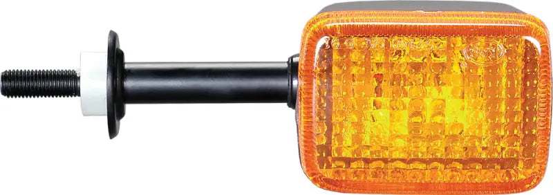 Amber rectangular turn signal assembly with threaded bolt for K&S 25-2146 Turn Signal Rear