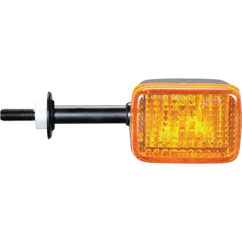 Amber rectangular turn signal assembly with threaded bolt for K&S 25-2146 Turn Signal Rear