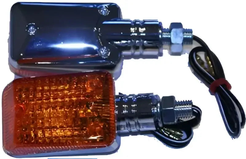 25-7502 Universal Signal Lights Chrome W/Amber Lens - DOT Approved Turn