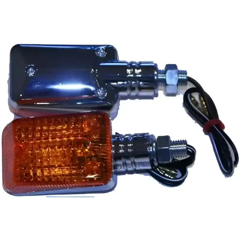 25-7502 Universal Signal Lights Chrome W/Amber Lens - DOT Approved Turn