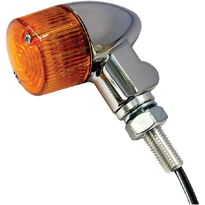 25-8333CM Turn Signal Style 2 Chrome W/Amber Lens - Universal
