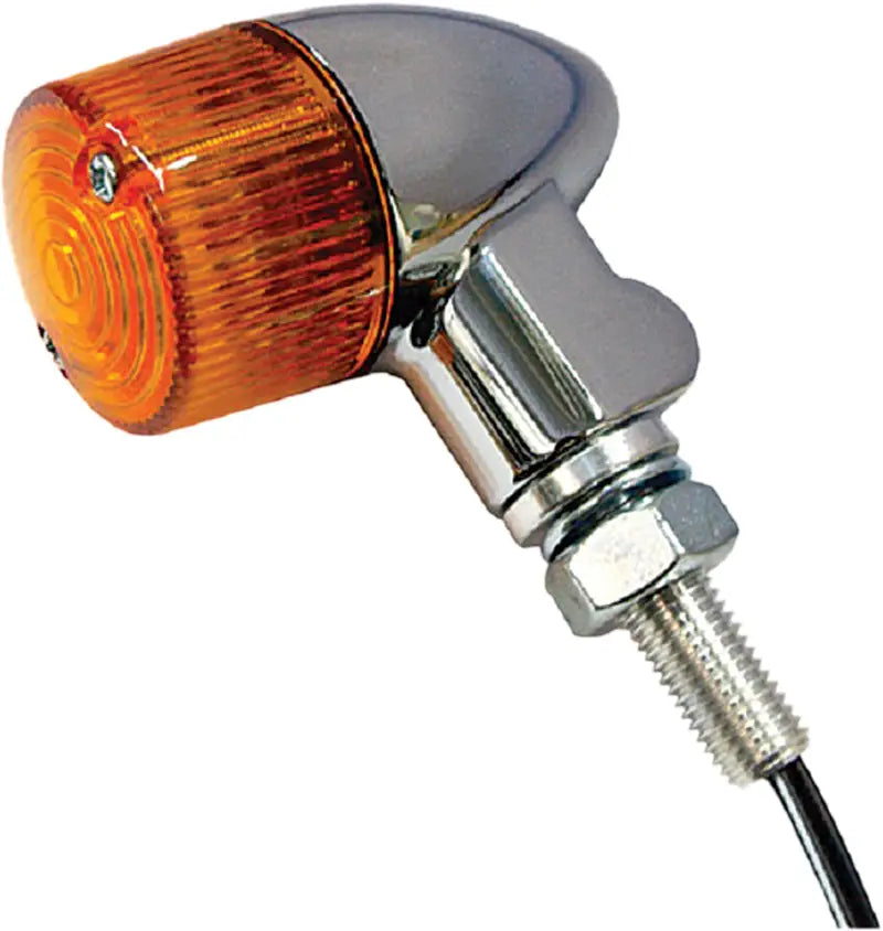 25-8333CM Turn Signal Style 2 Chrome W/Amber Lens - Universal