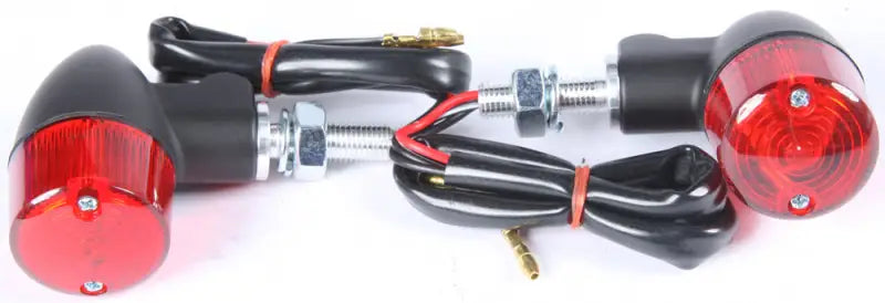 25-8335BK Turn Signal Style 2 Black W/Red Lens - Universal