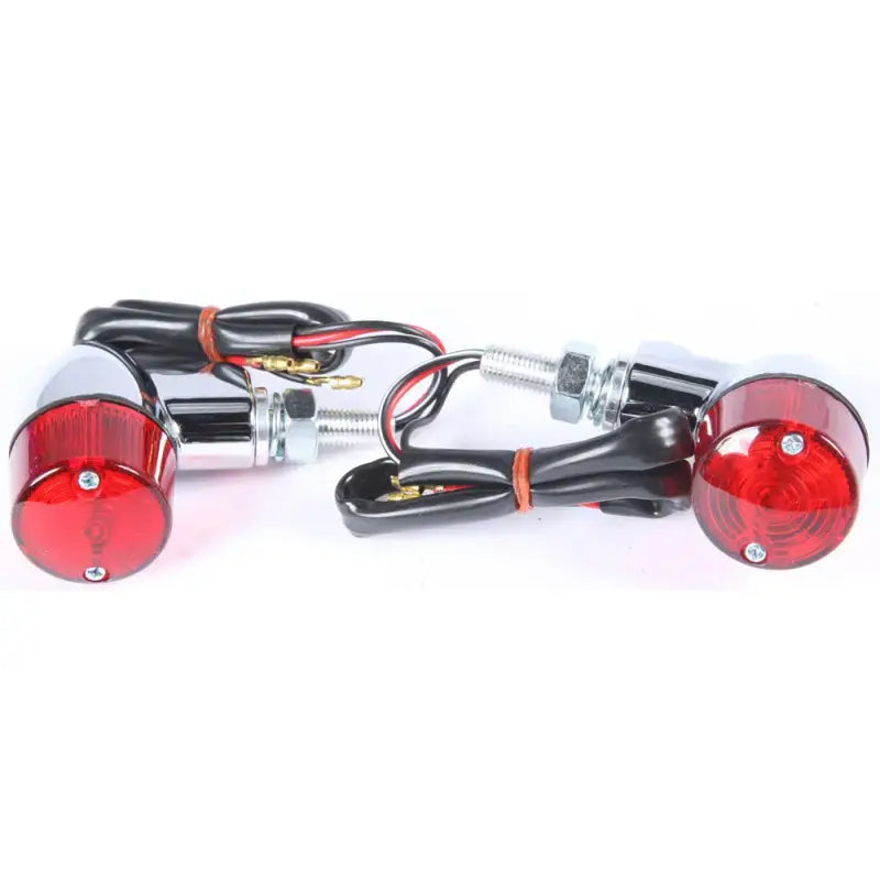 25-8335CM Turn Signal Style 2 Chrome W/Red Lens - Universal