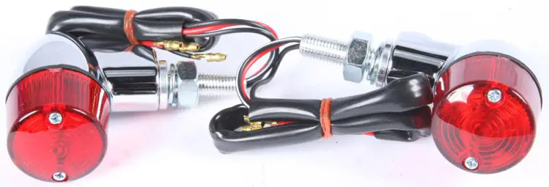 25-8335CM Turn Signal Style 2 Chrome W/Red Lens - Universal