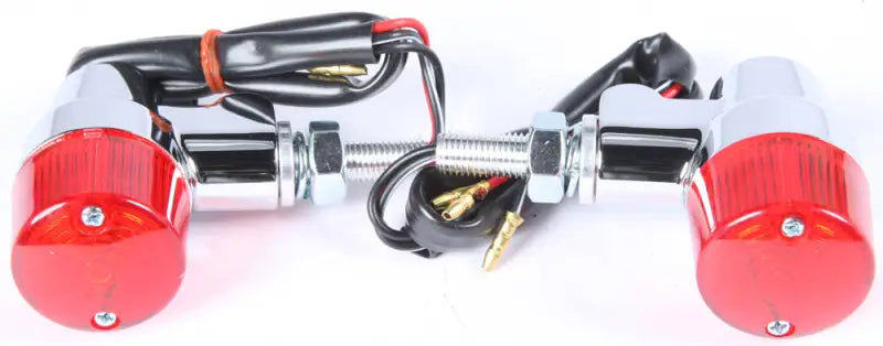 25-8625 Turn Signal Style 3 Chrome W/Red Lens - Universal