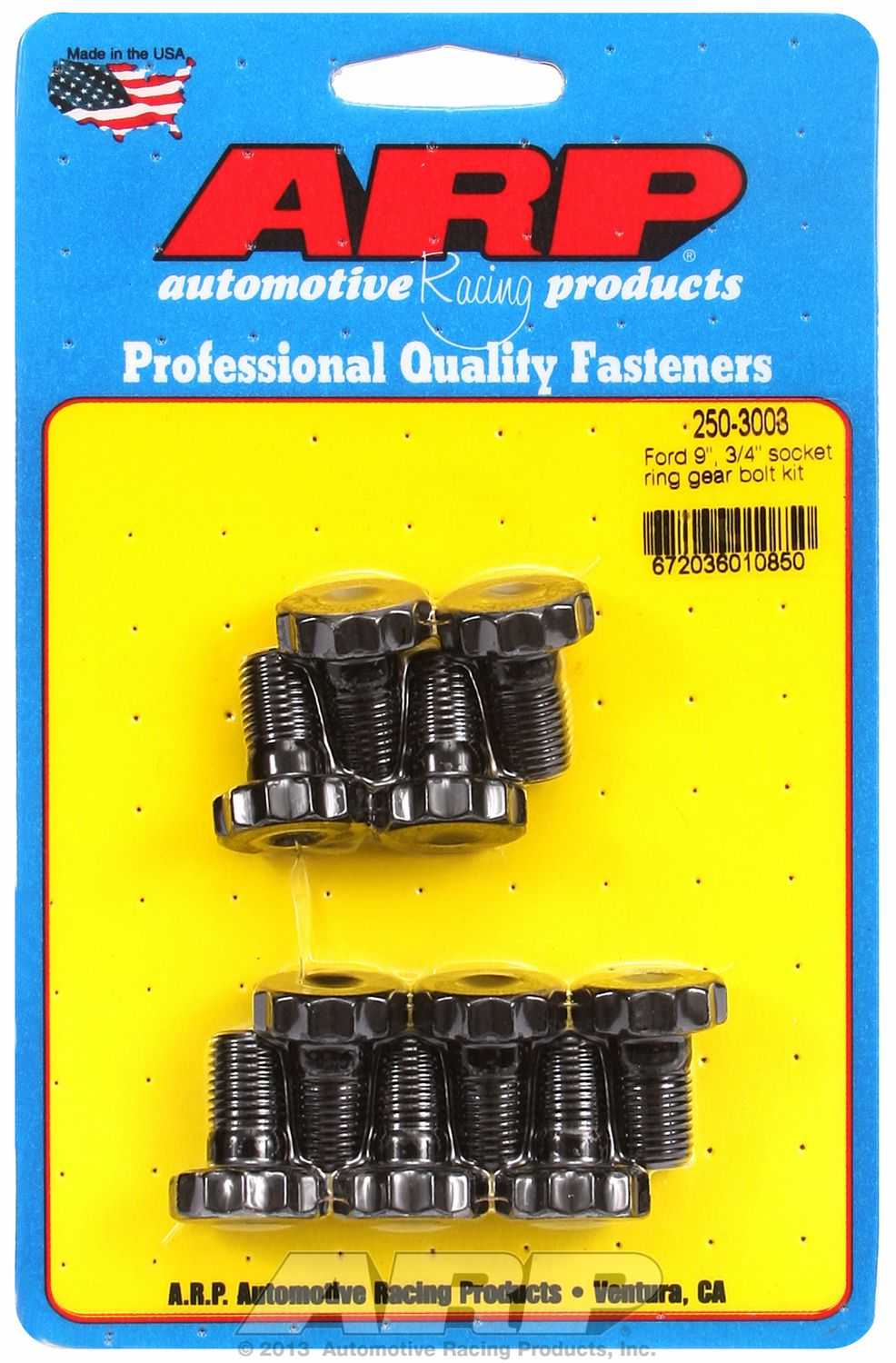 250-3003 ARP Fasteners Differential Ring Gear Bolt For Use With Ford