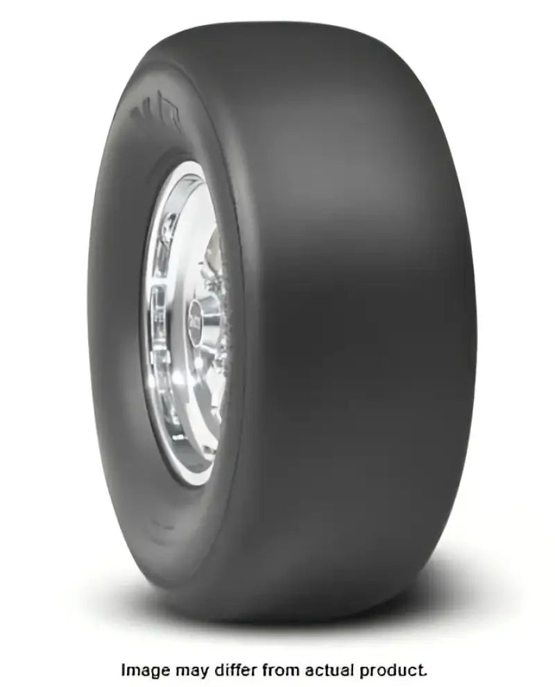 Slick treadless racing tire with polished chrome wheel on 250800 M.T. Wheel D6634