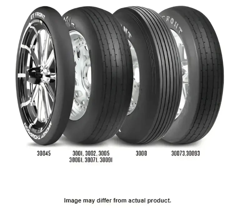 Four black 250910 M.T. Drag tires, perfect for racing and off-road adventures