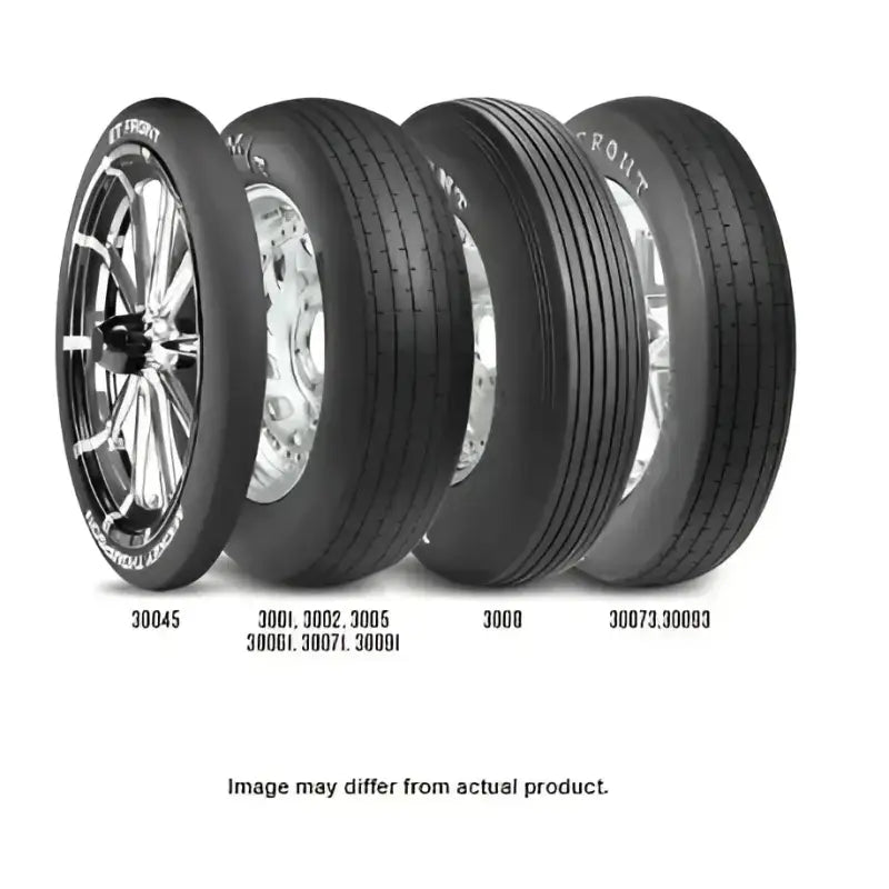 Four black 250910 M.T. Drag tires, perfect for racing and off-road adventures