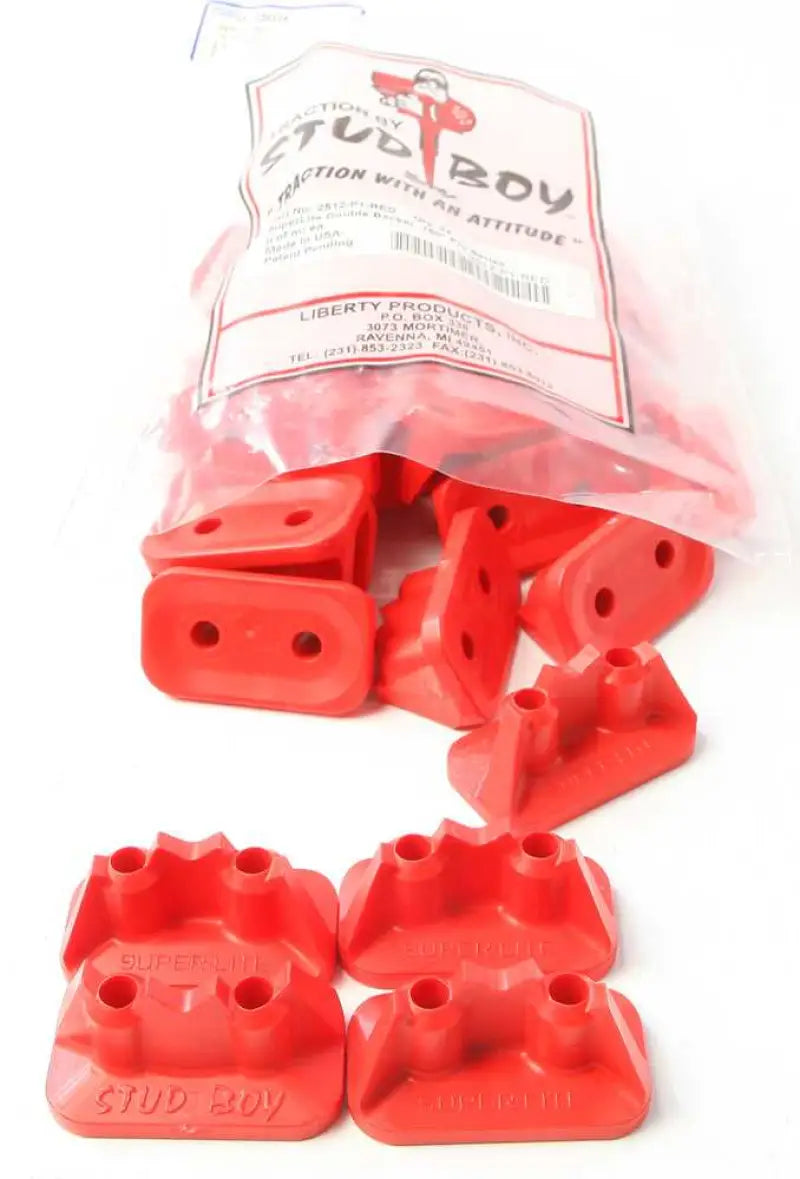 STUD BOY 2512-P1-RED Super Lite Pro Series Double Backers .75" 24/Pk Red
