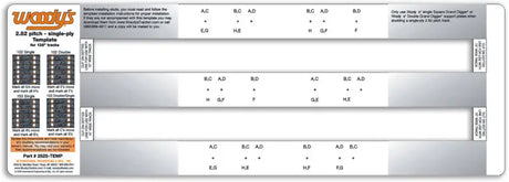 252S-TEMP Studding Template 2.52’’ Pitch Single Ply - 252S