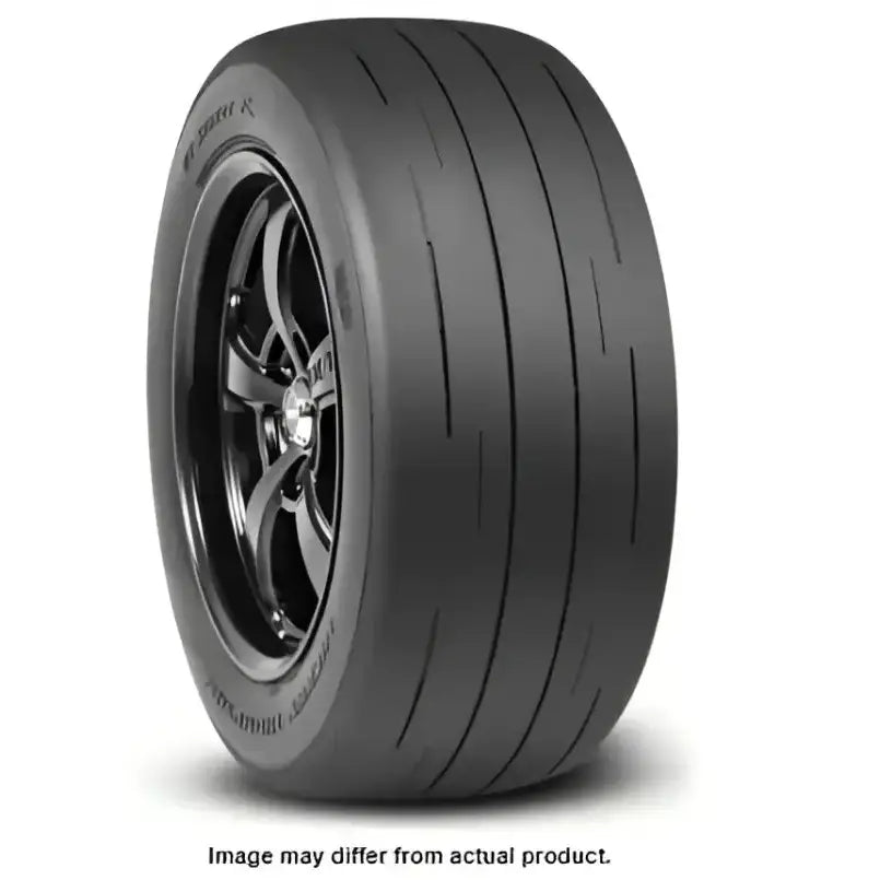 Black M.T. Drag P315/60R15 Et Street R tire with deep tread grooves for racing