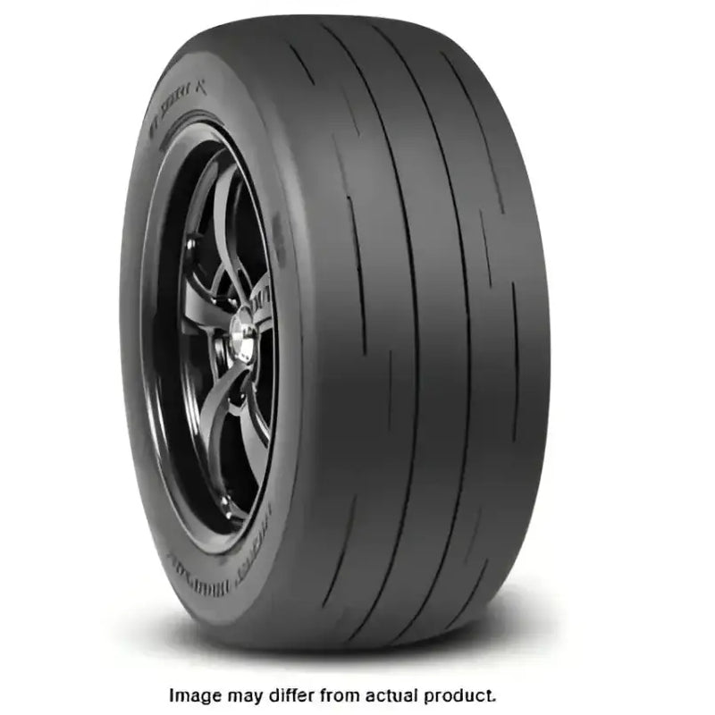 Black M.T. Drag P315/60R15 Et Street R tire with deep tread grooves for racing