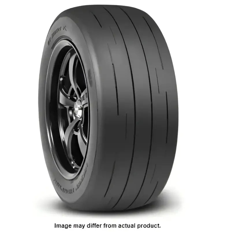 Black M.T. Drag P315/60R15 Et Street R tire with deep tread grooves for racing