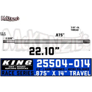25504-014 King Shocks Shaft - Shock Absorber Piston Rod