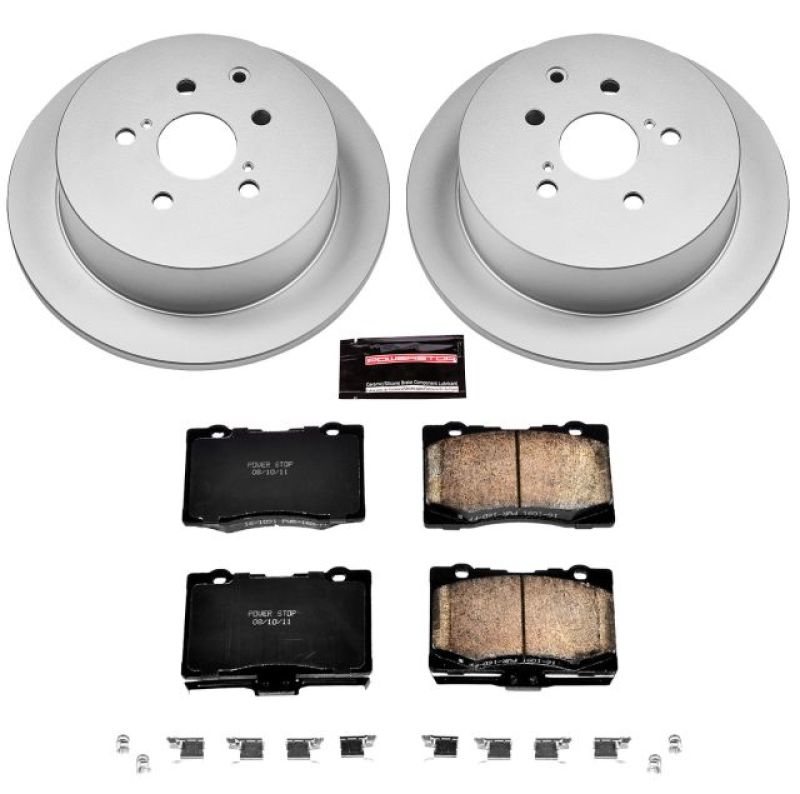 PowerStop CRK5864 Power Stop 10-15 Lexus RX350 Rear Z17 Evolution Geomet Coated Brake Kit