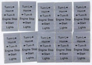 26-019 Replacement Decals For 72 81 Style Hand Controls 10pk